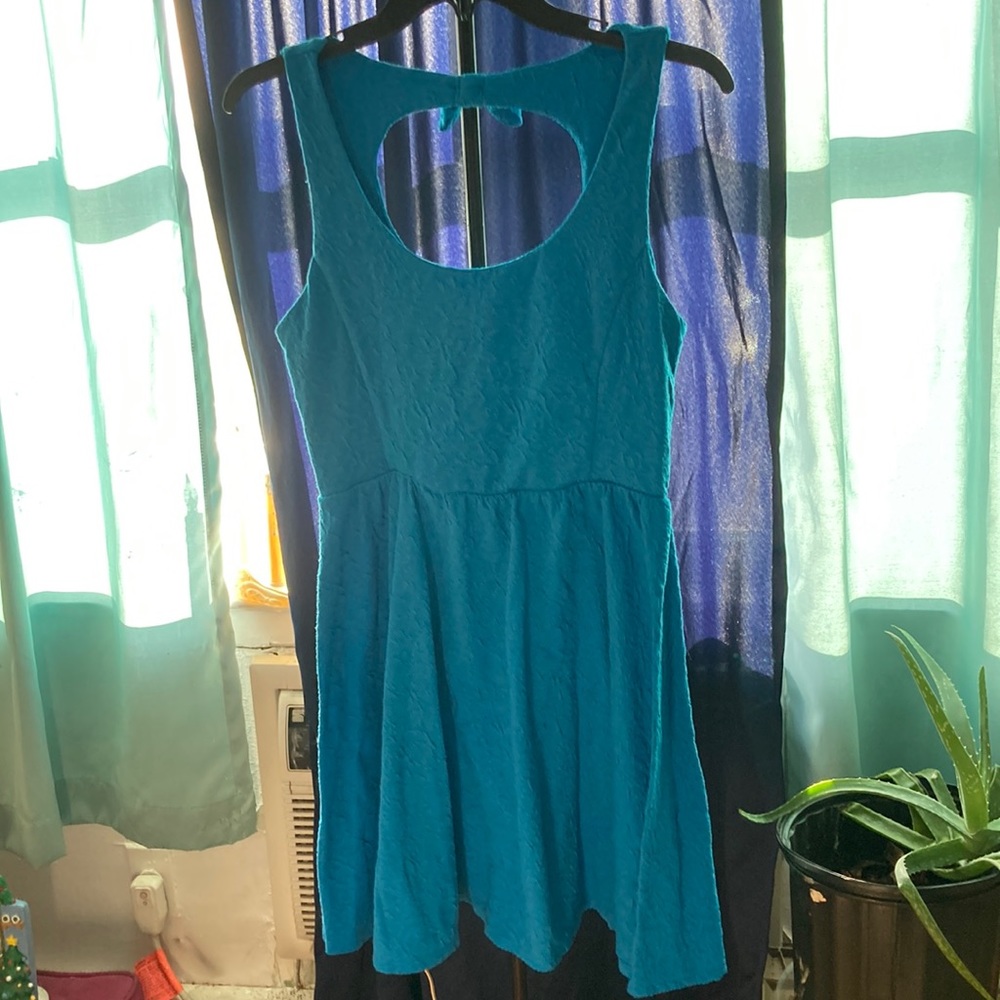 Lauren Conrad turquoise mini dress M